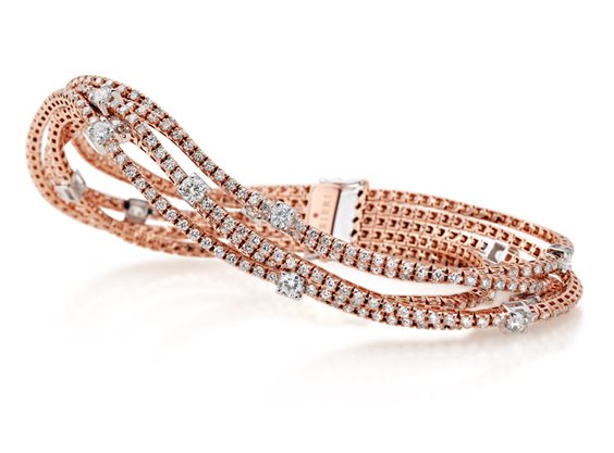 Bracciale Crieri Donna Firmamento in Oro rosa Diamante 14.11 Ct B03FIK480WG5170 - B03FIK480WG5170